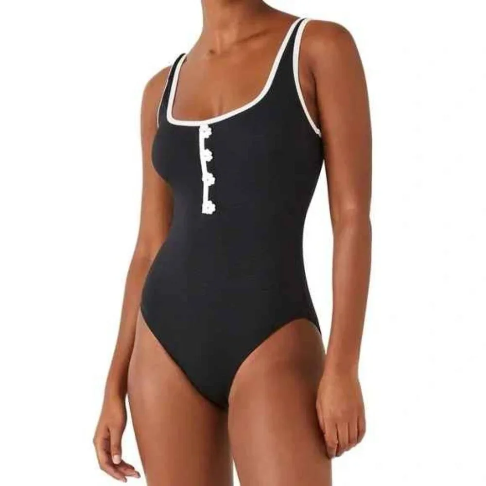 🩴  kate spade piqué square-neck one-piece sm $145🩴
